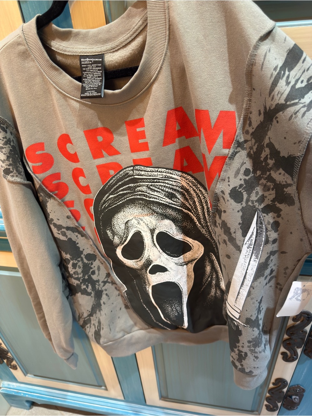 Gray Graphic 'Scream' Pullover Hoodie Sweatshirt - Picture 4 of 7